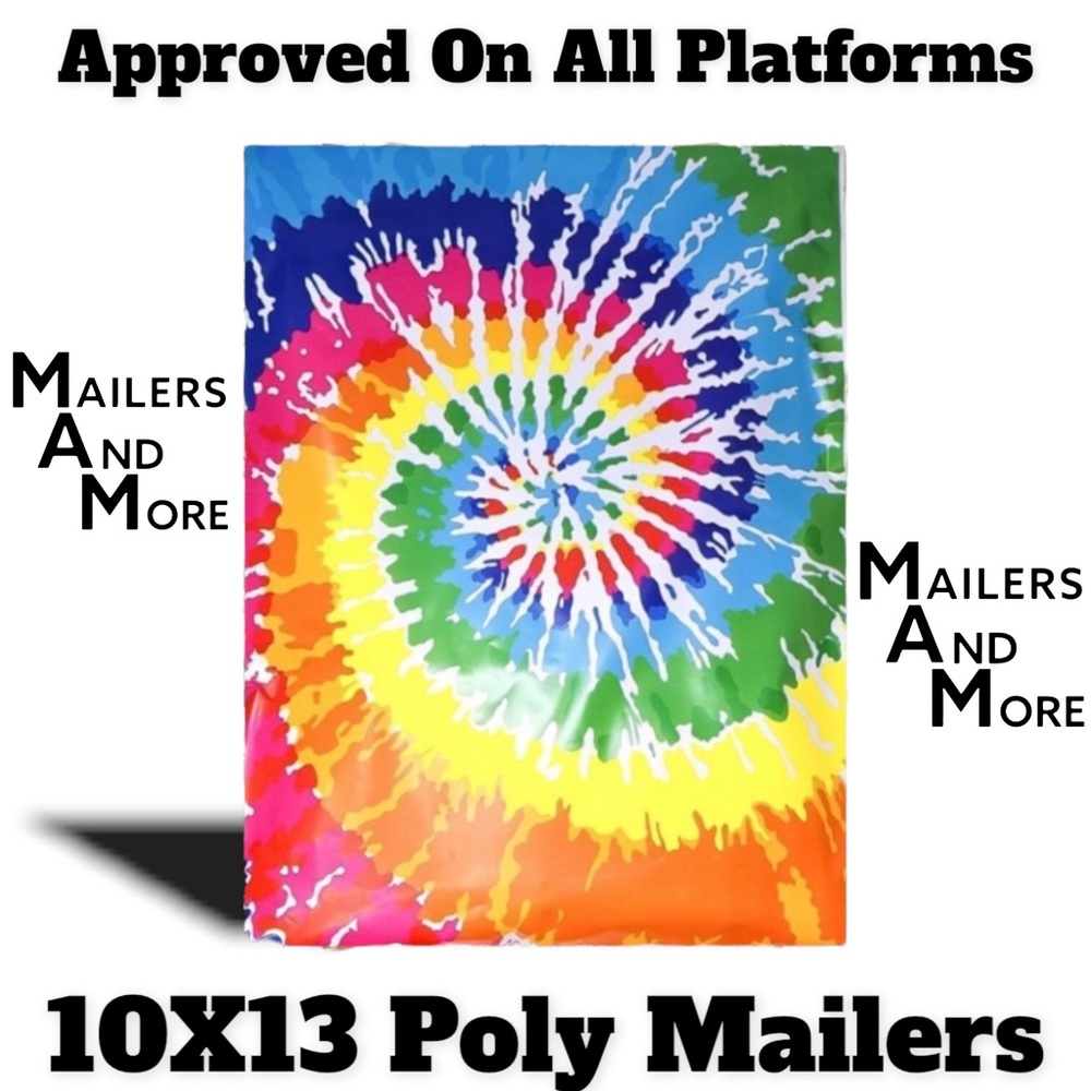 25 10X13 Poly Mailers Tye Dye Shipping Envelopes PRICE IS FIRM - Picture 10 of 15